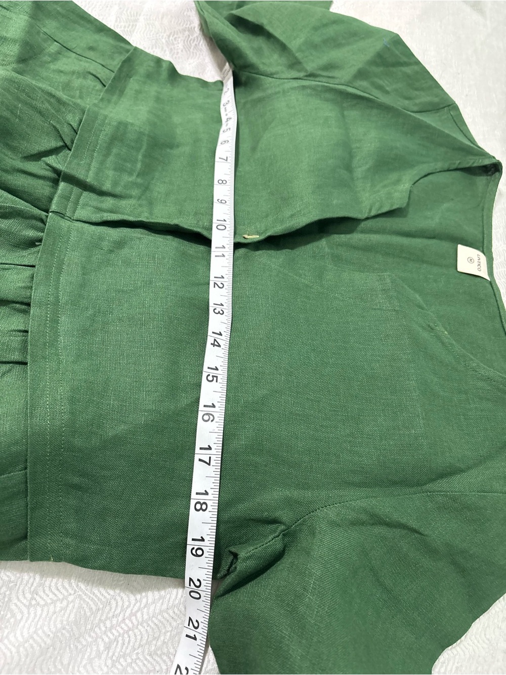 LINTICO Green Breathable 100 % Linen 3/4 Sleeves Maxi Dress Size M - Picture 7 of 14